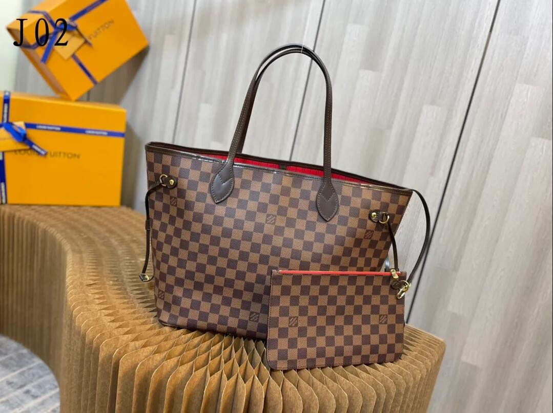 shopping bag 2pcs High Qualitys handbag colors lattice 2pcs New fashion women ladies designer composite bags lady clutch bag shoulder tote purse wallet M40156