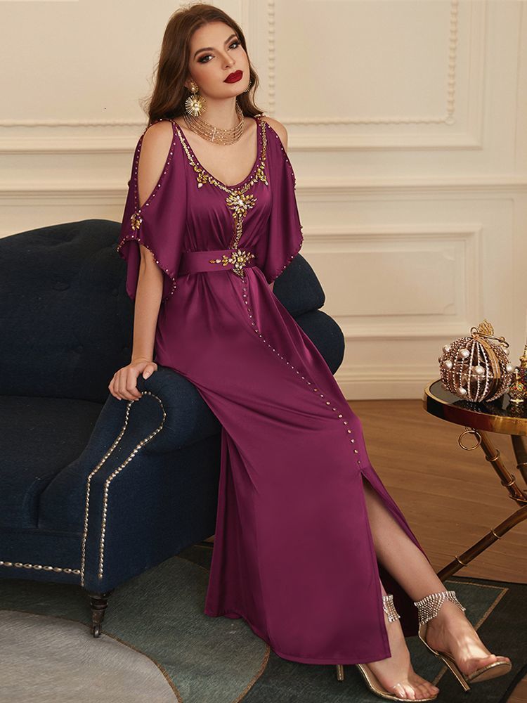 Ethnic Clothing Caftan Marocain De Soiree Kaftan Abaya Dubai Islam Arabic Muslim Dress Robes Djellaba Evening Turkey Dresses For Women Vestidos 230324