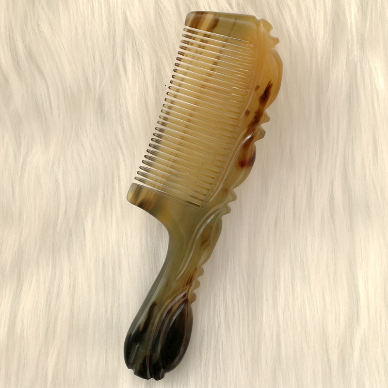 Hair Brushes 1PC Natural Sheep Horn Comb AntiStatic Massage Brushs 230325