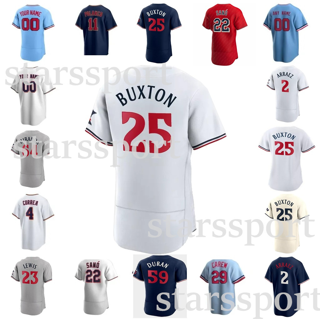 #25 Byron Buxton 2023 Twins Jersey Luis Arraez Carlos Correa Joey Gallo Jose Miranda Miguel Sano Joe Ryan Sanchez Jhoan Duran Minnesota Kepler Polanco Men Women Youth, Red flex base with sleeve patch
#25 Byron Buxton 2023 Twins Jersey Luis Arraez Carlos Correa Joey Gallo Jose Miranda Miguel Sano Joe Ryan Sanchez Jhoan Duran Minnesota Kepler Polanco Men Women Youth, Red flex base with sleeve patch
