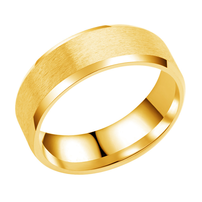 316L Stainless Steel Ring for Men Women Gold Silver Black Frosted Titanium Rings Promotion Jewelry Gift Party Wedding Anniversary Accessory Wholesale
