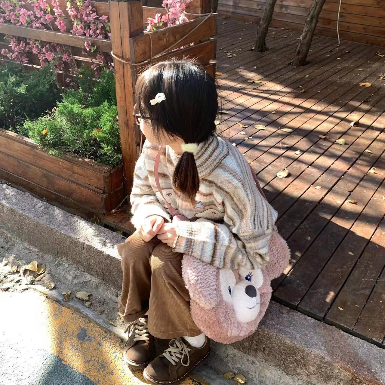 Women's Knits Tees Harajuku Knitted Cardigan Femme Striped Autumn Zipper Y2k Aesthetic Japanese Kawaii Dog Embroidery Womens 230324