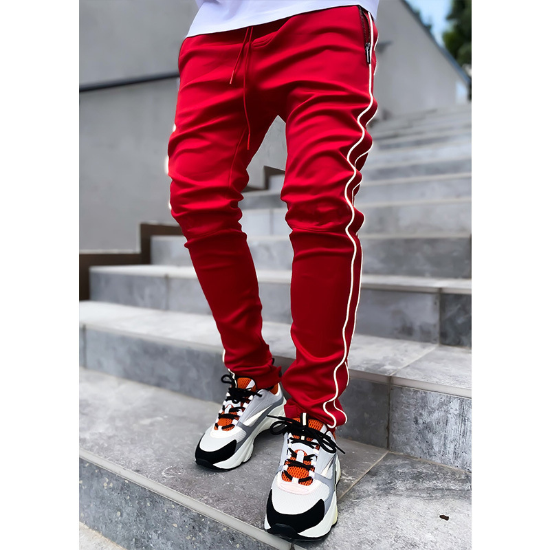 Men's Pants Mens Cargo Pants Gyms Fitness Sportswear Reflective Trouser Men Casual Jogger Pant Hip Hop Streetwear Joggers Sweatpants 230325