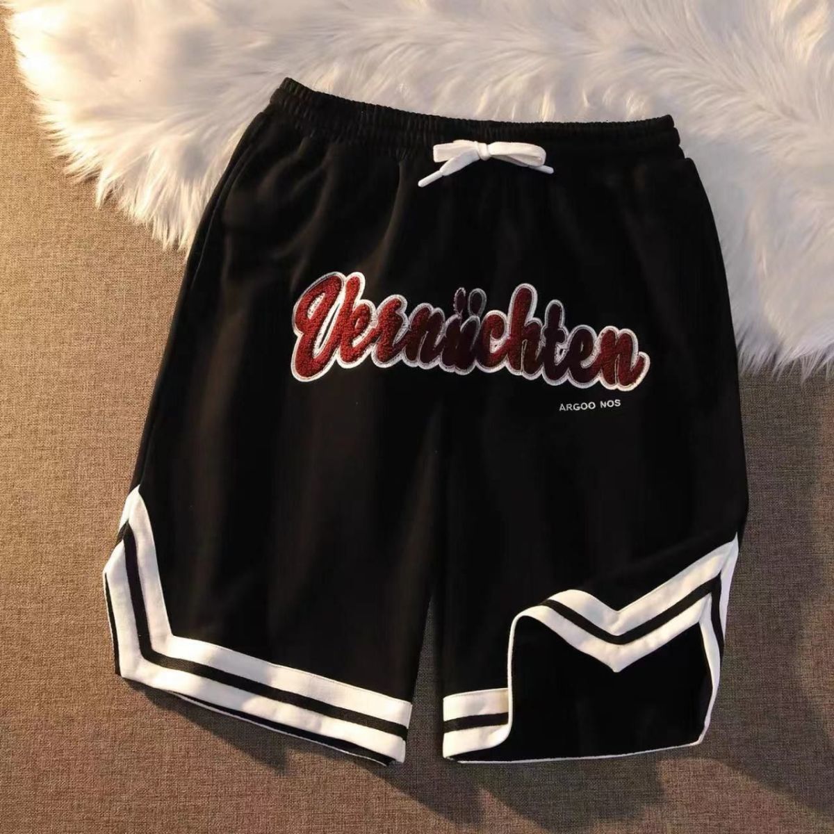 Men's Shorts Letter flocking embroidery loose casual shorts women's summer y2k vintage streetwear sports couple shorts womens shorts men 230