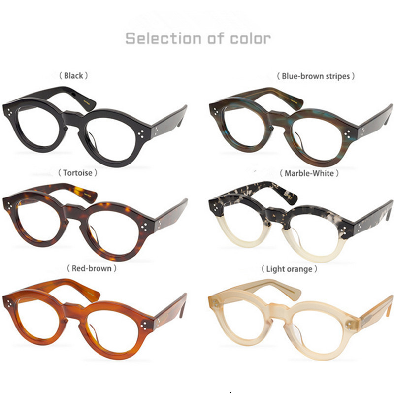Sunglasses Frames Acetate Eyeglasss Men Glsses Personalized Retro Thick Border Optical Glasses Hand Made Eyewear Prescription 230325