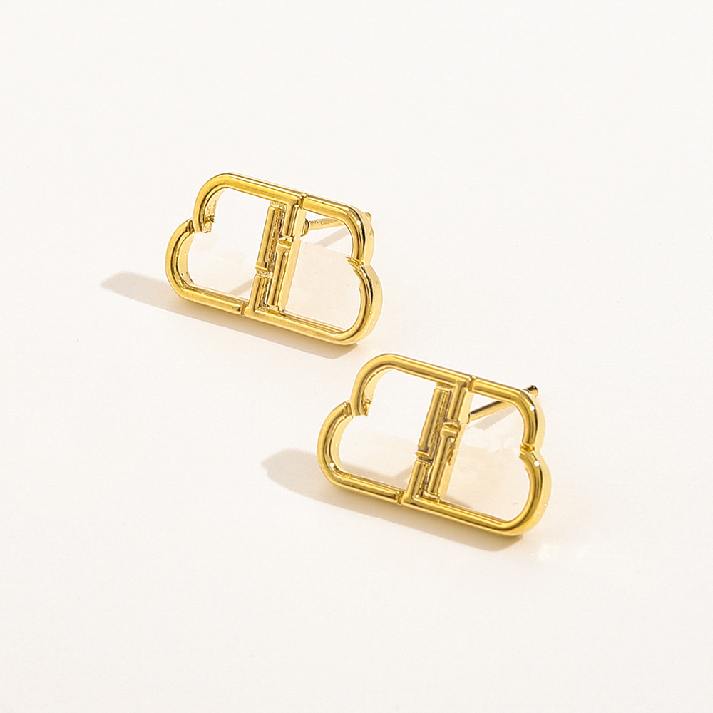 Charm Luxury Earrings Designed Earings for Women Earring Fashion Real Gold Electroplated Letters Earrings Designer Jewelry Exquisite Couple Accessories Premium
