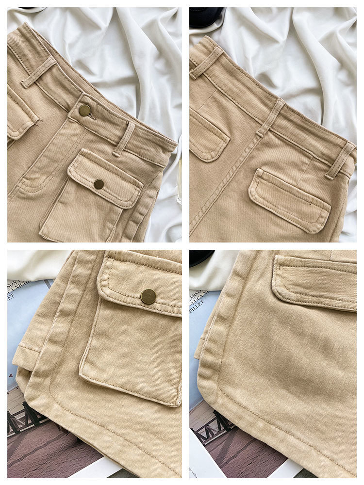 Women's Shorts Women's Casual Cargo Short Pants Summer Lady Streetwear Pockets Shorts 230325