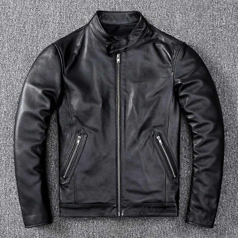 Men's Leather Faux Men 100 Jacket Genuine Vintage Natural Cowskin Coat Spring Autumn Mens Jackets 2023 Chaquetas Hombre 230324