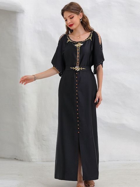 Ethnic Clothing Caftan Marocain De Soiree Kaftan Abaya Dubai Islam Arabic Muslim Dress Robes Djellaba Evening Turkey Dresses For Women Vestidos 230324