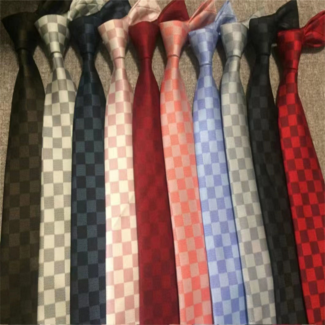 Luxury New Designer Men's Letter 100% Tie Silk Necktie black blue Aldult Jacquard Party Wedding Business Woven Fashion Design Hawaii Neck Ties With box 771