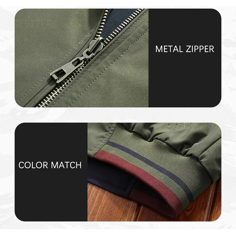 Men's Jackets Spring Autumn Jacket for Men Reversible Coat Stand Collar Casual Jacket 230325
