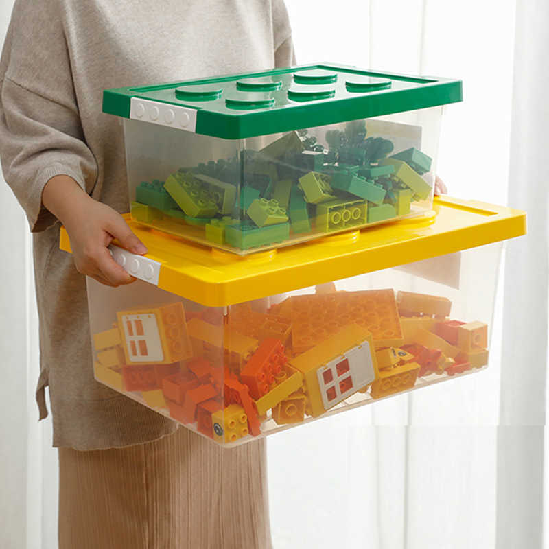 Storage Boxes Bins SHIMOYAMA Kids Building Blocks Storage Box Toys Organizer Case Space Saving Stackable Small Particle Block Sundries Container P2303