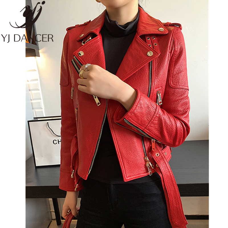 Women's Jackets Special Offer Leather Jacket Female Spring Autumn Short Motorcycle Locomotive Coa NICE0 230324