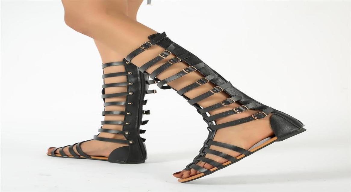 Sandals Summer PU Leather Women039s Zipper Fashion Open Toed Knee High Gladiator Flats Roman Style Bandage Casual Shoes5121878, Black
Sandals Summer PU Leather Women039s Zipper Fashion Open Toed Knee High Gladiator Flats Roman Style Bandage Casual Shoes5121878, Black