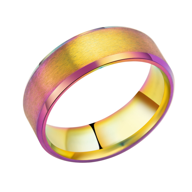 316L Stainless Steel Ring for Men Women Gold Silver Black Frosted Titanium Rings Promotion Jewelry Gift Party Wedding Anniversary Accessory Wholesale