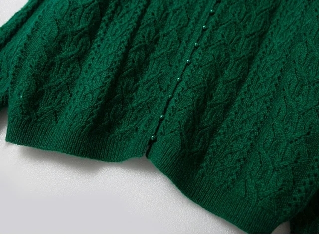 Women's Knits Tees Doublesided Women Hollow out Sweaters Solid Color Vneck Long Sleeve Single Breasted Jumper Mohair Blends Knit Cardigans 230324