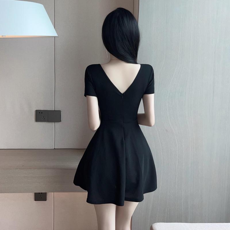 Casual Dresses Women Strap Simmer Mini Dress Lace Up Backless Bodycon Bandage Party Elegant Club Streetwear Clothes Vintage Vero 1283