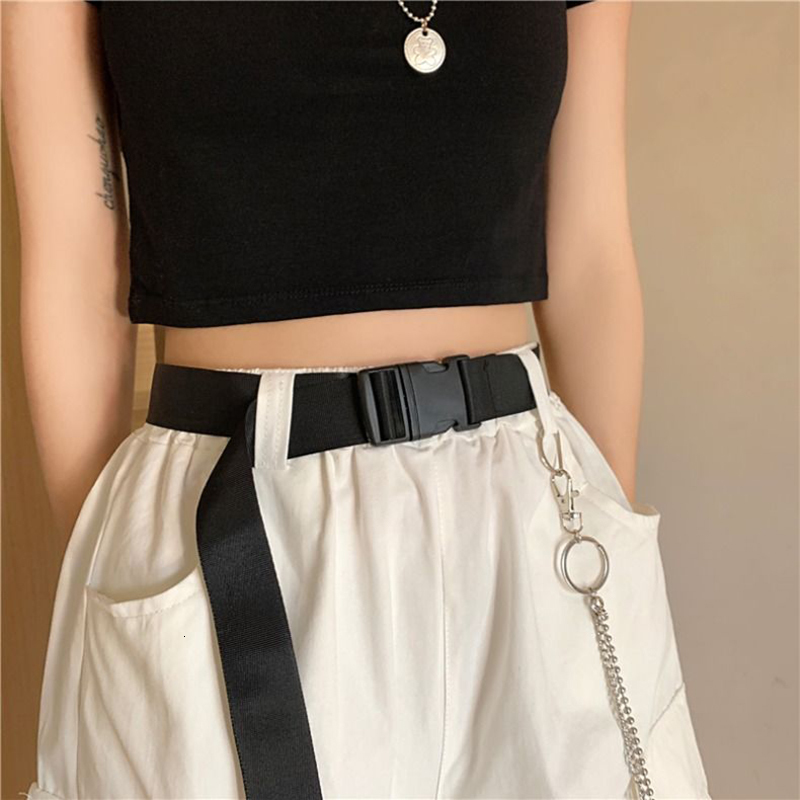 Women's Shorts Rimocy Harajuku Chain Cargo Shorts Women Summer Big Pockets Wide Leg Shorts Woman Black High Waist Streetwear Shorts Female 230325