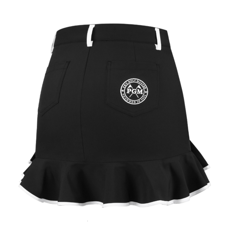 Golf Shorts PGM Women Golf Short Skirt Quick Dry Breathable Four Seasons Ladies Girls Fashion Embroidered Fishtail Skirts Black White XS-XL 230324