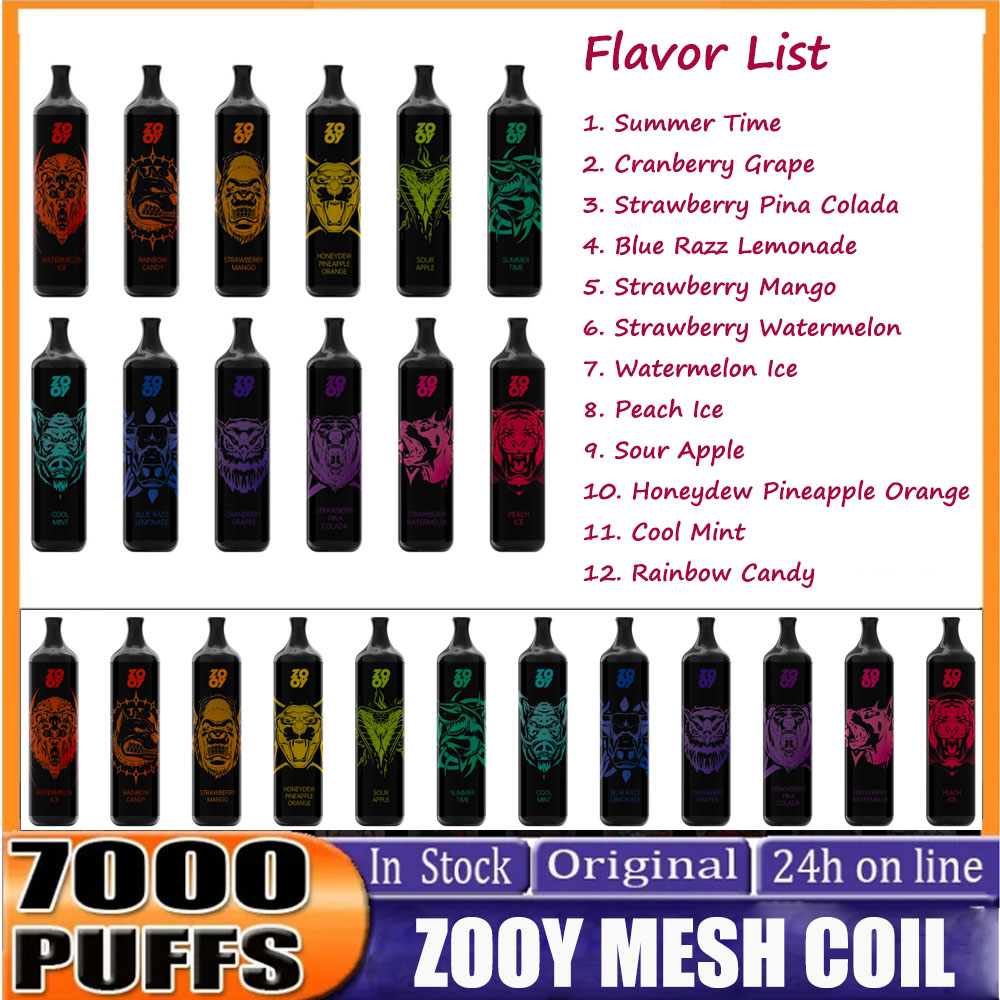 E Cigarettes Zooy King 7000 Puffs vapes disposable puff 7000 hits 650Mah Battery prefilled carts Vape desechable puffbar vapers tornado vape 7K Pods factory price
E Cigarettes Zooy King 7000 Puffs vapes disposable puff 7000 hits 650Mah Battery prefilled carts Vape desechable puffbar vapers tornado vape 7K Pods factory price