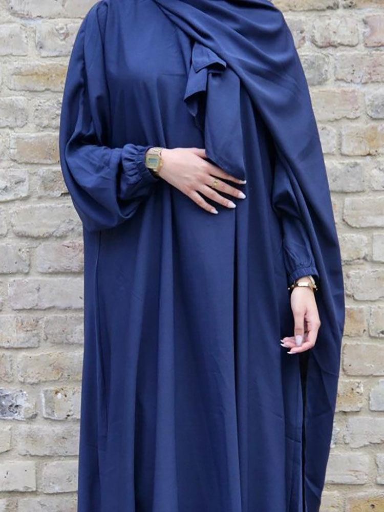 Ethnic Clothing Hooded Abaya Jilbab for Women Nida Ramadan Muslim Long Hijab Dress Khimar Prayer Garment Islamic Dubai Turkish Modest Abayas 230325