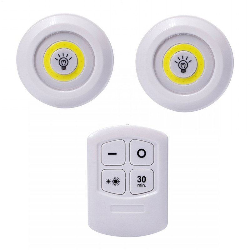 New Dimmable LED Under Cabinet Light with Remote Control Battery Operated LED Closets Lights for Wardrobe Bathroom lighting D2.0