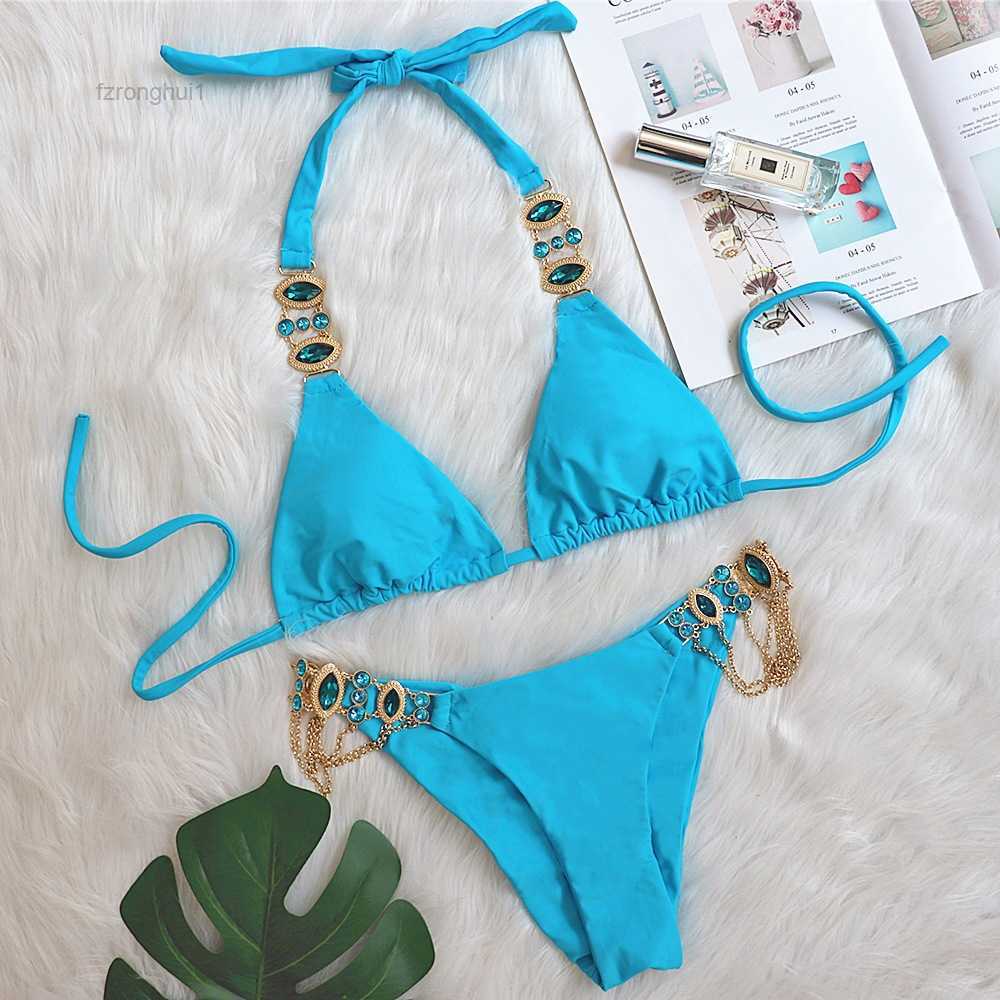 Women' Swimwear 2021 New Crystal Sexy Solid Color Strap Metal Chain Accessory Bikini 1 SKJM, Lake blue
Women' Swimwear 2021 New Crystal Sexy Solid Color Strap Metal Chain Accessory Bikini 1 SKJM, Lake blue