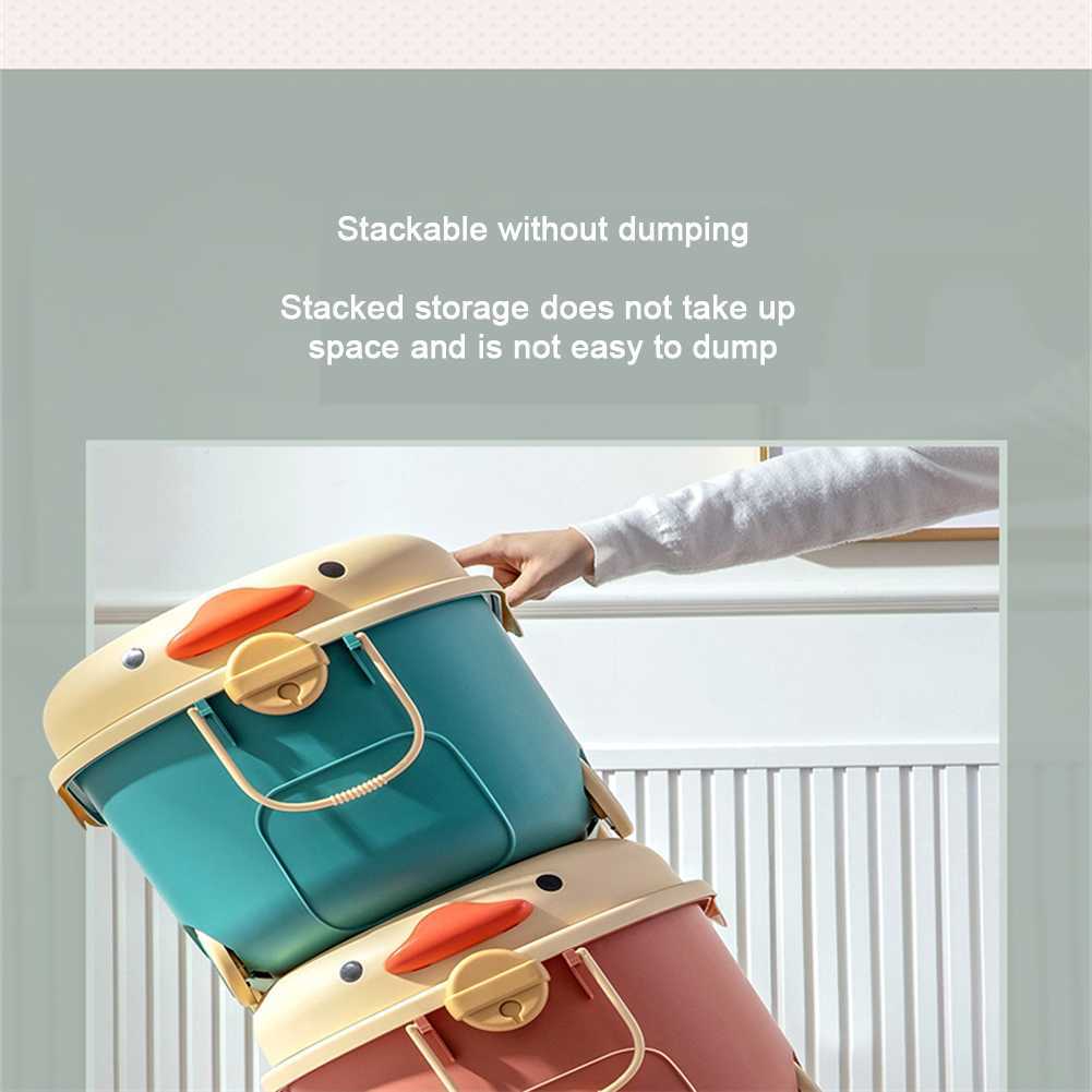 Storage Boxes Bins Household Plastic Storage Basket Multi-color Dustproof Baby Clothes Snacks Large-capacity Children Toy Storage Box Multipurpose P23 - view 5