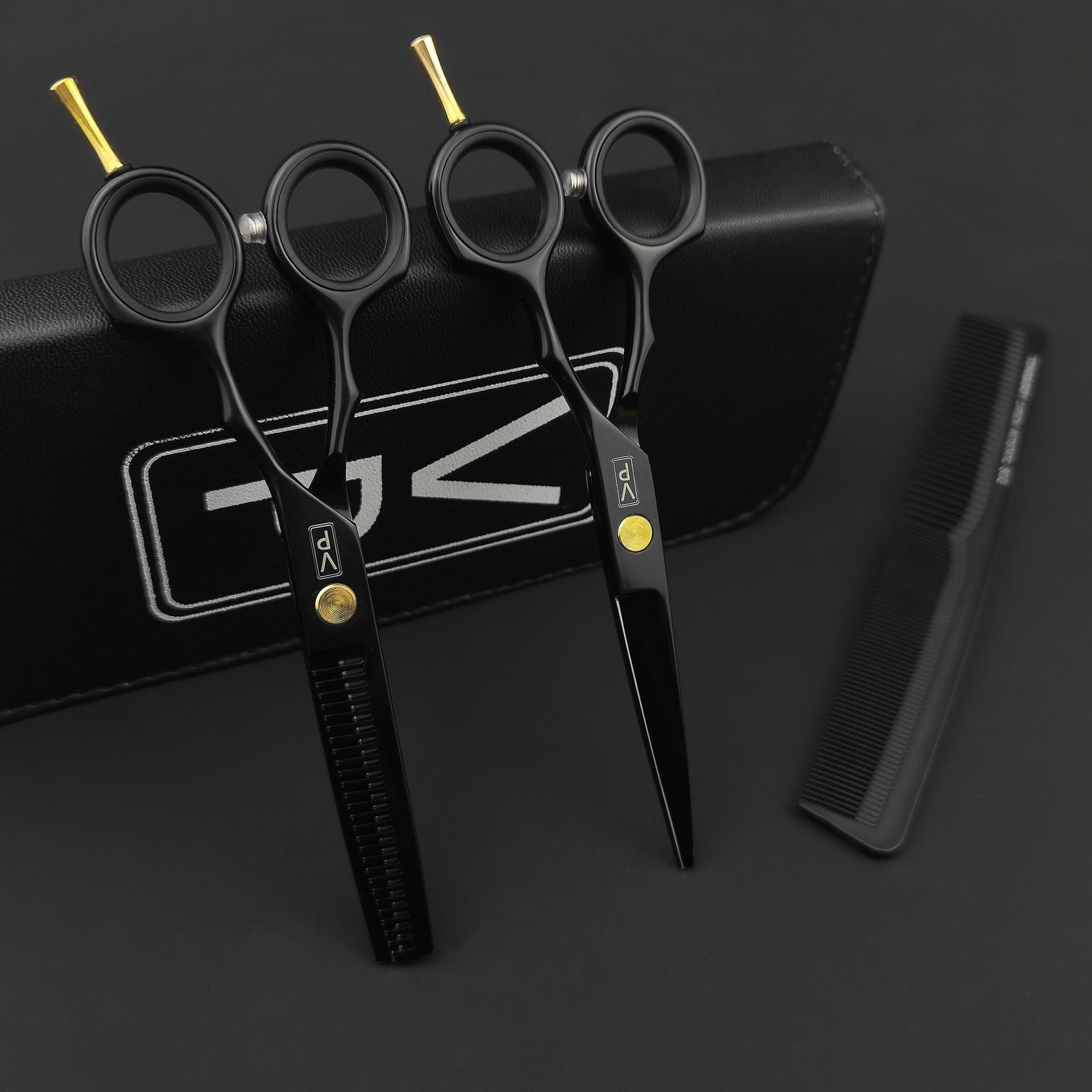 Hair Scissors 55'' Professional Barber dressing Accessories dresser's Scissor Set 230325