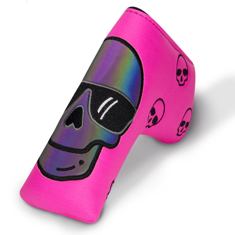 Other Golf Products Golf Blade Putter Cover Skulls Golf Club Head Covers for Putter Leather Blade Putter Headcover with Magnetic Closure 230325
