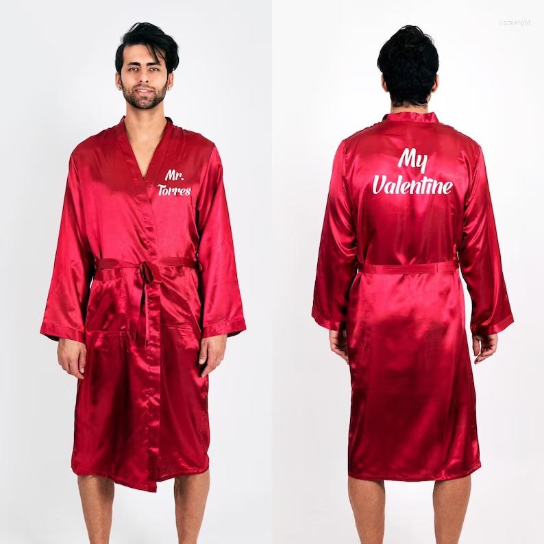 Men' Sleepwear Mr Custom Robe Groom Satin Robes Personalized Mens Groomsmen Gift For Honeymoon Wedding Dressing, Black
Men' Sleepwear Mr Custom Robe Groom Satin Robes Personalized Mens Groomsmen Gift For Honeymoon Wedding Dressing, Black