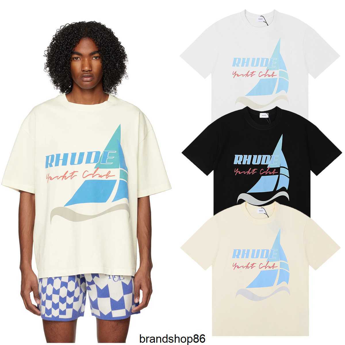 Men' T-shirts High Edition 2023 Summer New Rhude Yacht Club Print Os Loose Short Sleeve T-shirt, Black
Men' T-shirts High Edition 2023 Summer New Rhude Yacht Club Print Os Loose Short Sleeve T-shirt, Black