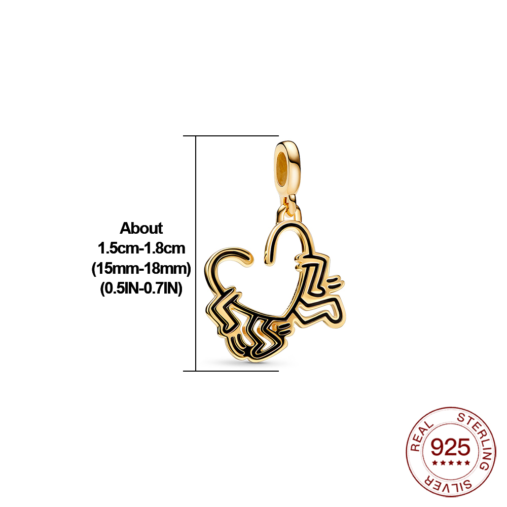 925 Sterling Silver ME Series Charm Jewelry Pendant Is Suitable For S925 Snake Classic DIY Bracelet Women's Fashion Accessories