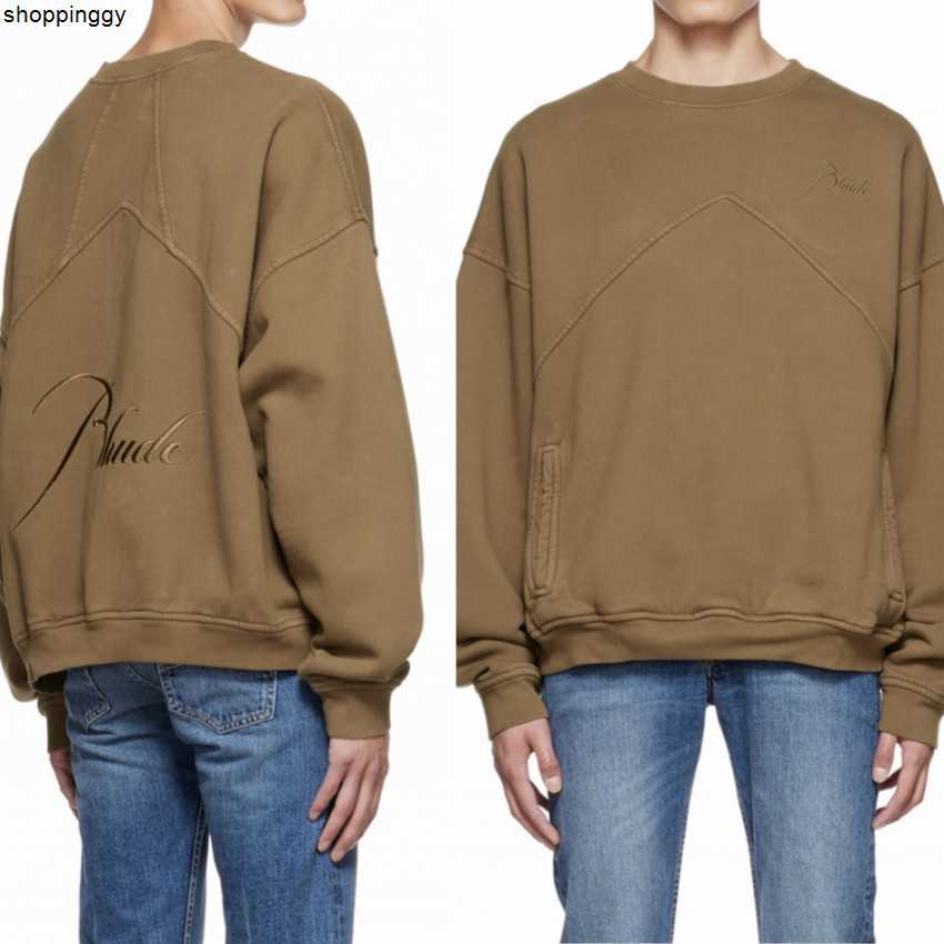 Hoodies Sweatshirts Oversized New Spring Brown Heavy Fabric Rhude Pullovers Classic Embroidered Vintage, D117
Hoodies Sweatshirts Oversized New Spring Brown Heavy Fabric Rhude Pullovers Classic Embroidered Vintage, D117