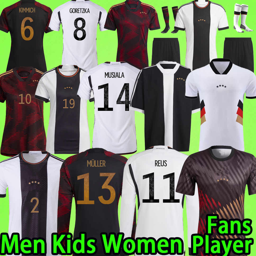 Germanys Soccer Jerseys 2022 Fans Player version MEN KIDS KIT WOMEN 2023 KROOS MULLER REUS Football shirts FULLKRUG MUSIALA GNABRY 22 23 long sleeve Training uniform, 2001
Germanys Soccer Jerseys 2022 Fans Player version MEN KIDS KIT WOMEN 2023 KROOS MULLER REUS Football shirts FULLKRUG MUSIALA GNABRY 22 23 long sleeve Training uniform, 2001