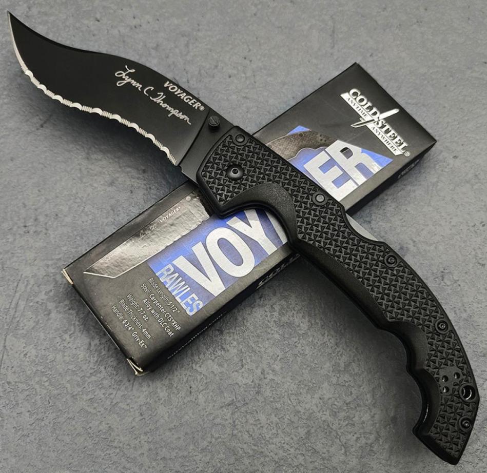 New Cold Steel Voyager Survival Folding Knife Black Serrated Blade Utility Hunting Tactical Pocket Knives Outdoor Camping EDC Mult9538334
New Cold Steel Voyager Survival Folding Knife Black Serrated Blade Utility Hunting Tactical Pocket Knives Outdoor Camping EDC Mult9538334