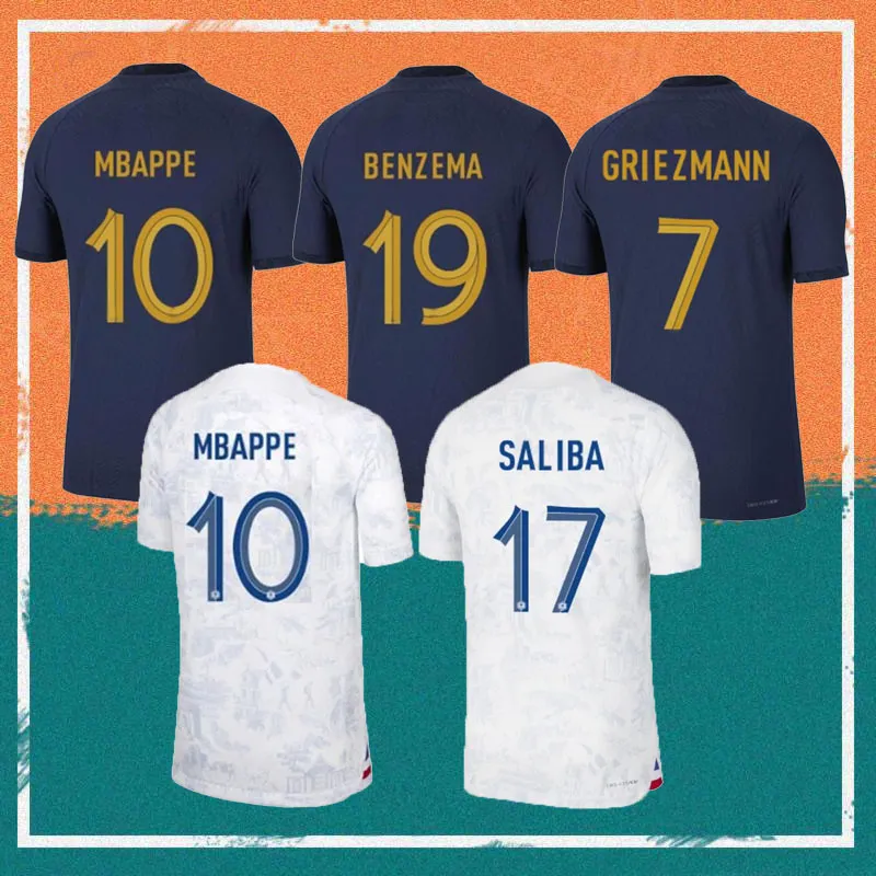 2022 World Cup France BENZEMA MBAPPE tops 22/23 GRIEZMANN DEMBELE GIROUD CAMAVINGA SALIBA VARANE L.HERNANDEZ SALIBA kids kit Maillots Football shirts, Player version
2022 World Cup France BENZEMA MBAPPE tops 22/23 GRIEZMANN DEMBELE GIROUD CAMAVINGA SALIBA VARANE L.HERNANDEZ SALIBA kids kit Maillots Football shirts, Player version