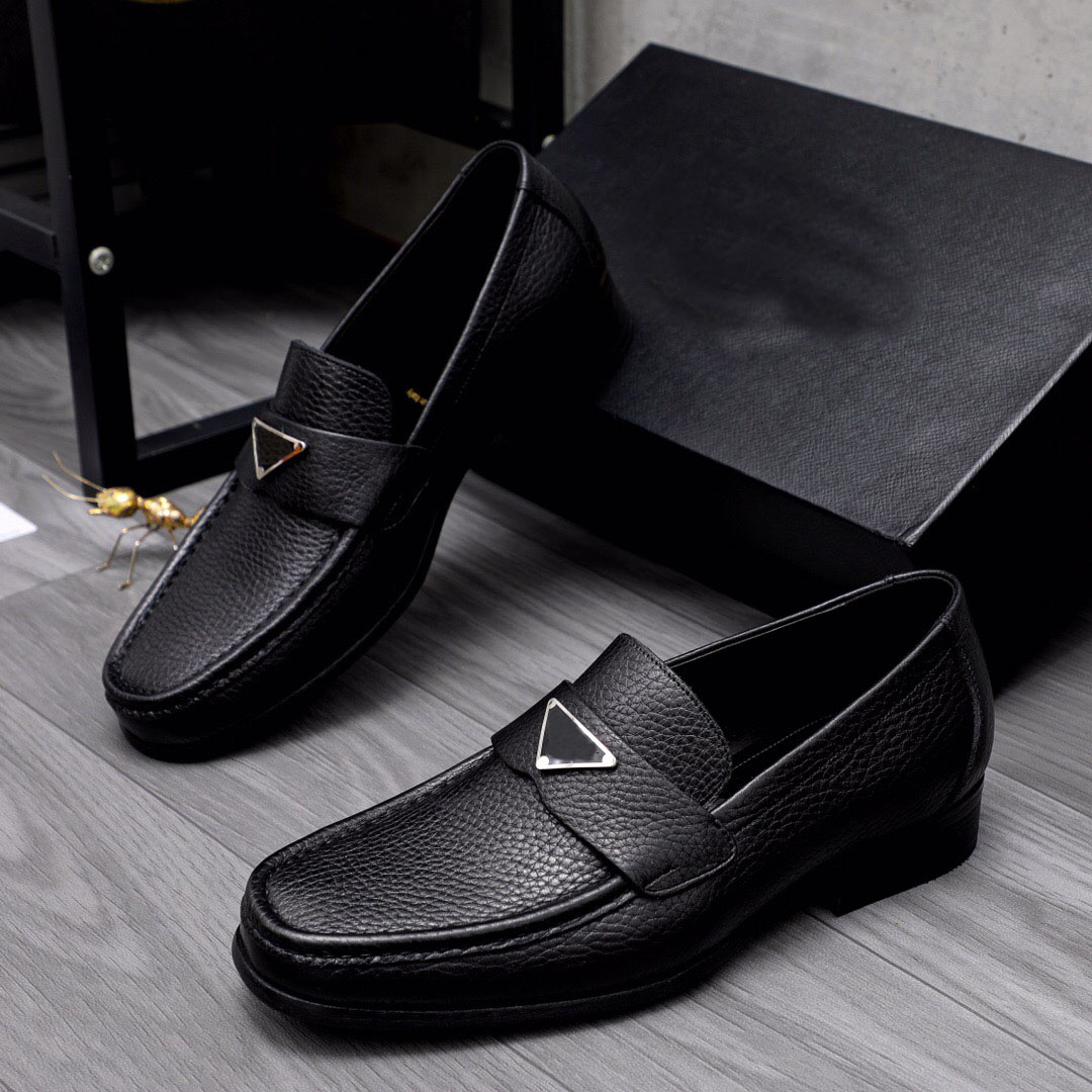 2023 Mens Dress Shoes Fashion Wedding Genuine Leather Slip On Formal Business Oxfords Male Brand Casual Walking Lofers Size 38-44
