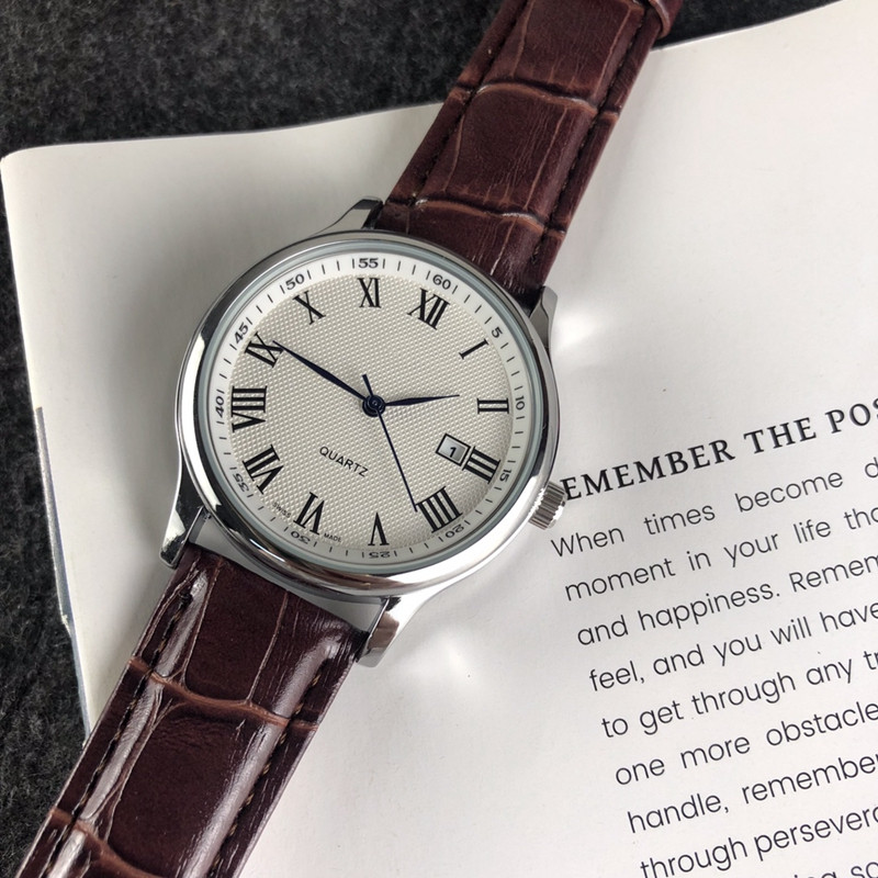 WristWatches for Men 2023 New Mens Watches Three needles Roman numerals Quartz Watch Top Luxury Brand Steel And leather Belt Men Fashion LONG Europe designer watches