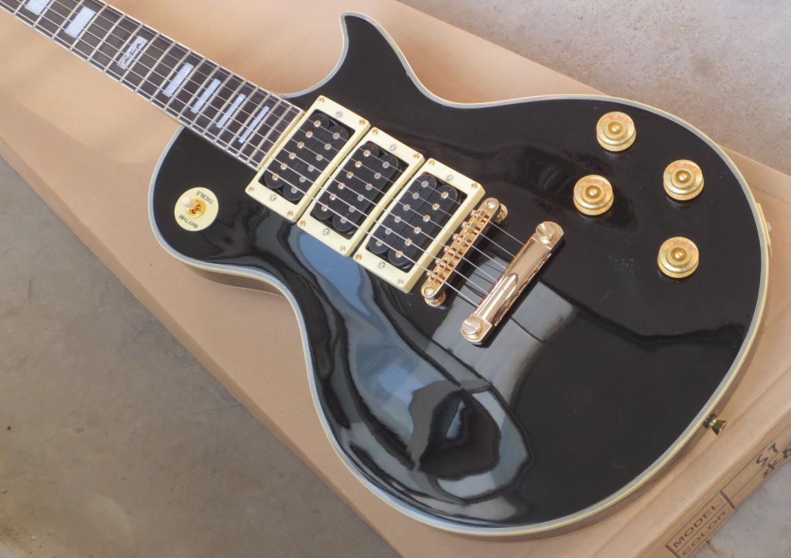 Custom Shop Peter Frampton Signature Gloss Black Electric Guitar 3 Pickups Cream Pickguard Gold Speed Knobs Grover Tuners Gold5670828
Custom Shop Peter Frampton Signature Gloss Black Electric Guitar 3 Pickups Cream Pickguard Gold Speed Knobs Grover Tuners Gold5670828