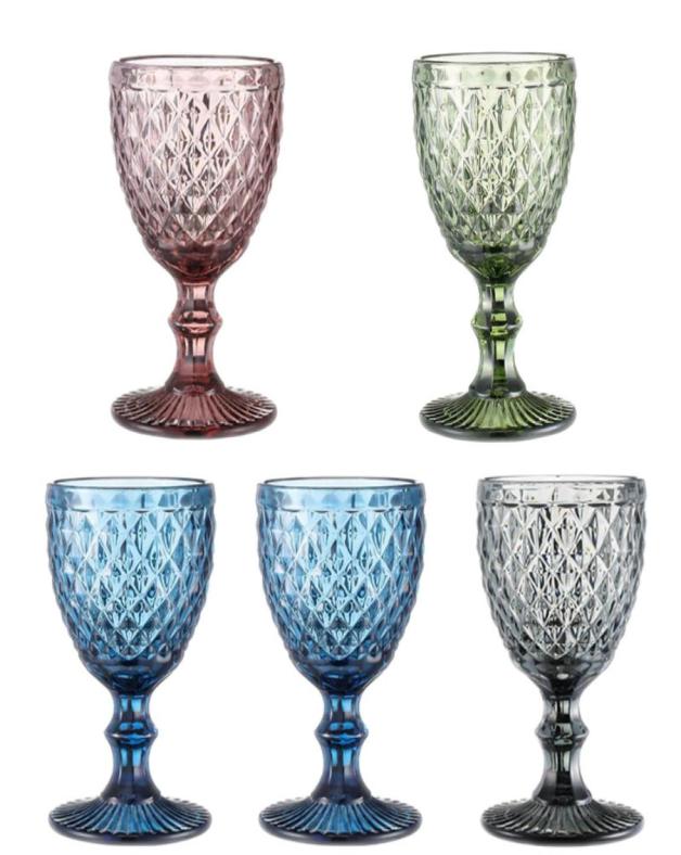 240ml 300ml 4colors European style embossed stained glass wine lamp thick goblets4765772 
240ml 300ml 4colors European style embossed stained glass wine lamp thick goblets4765772