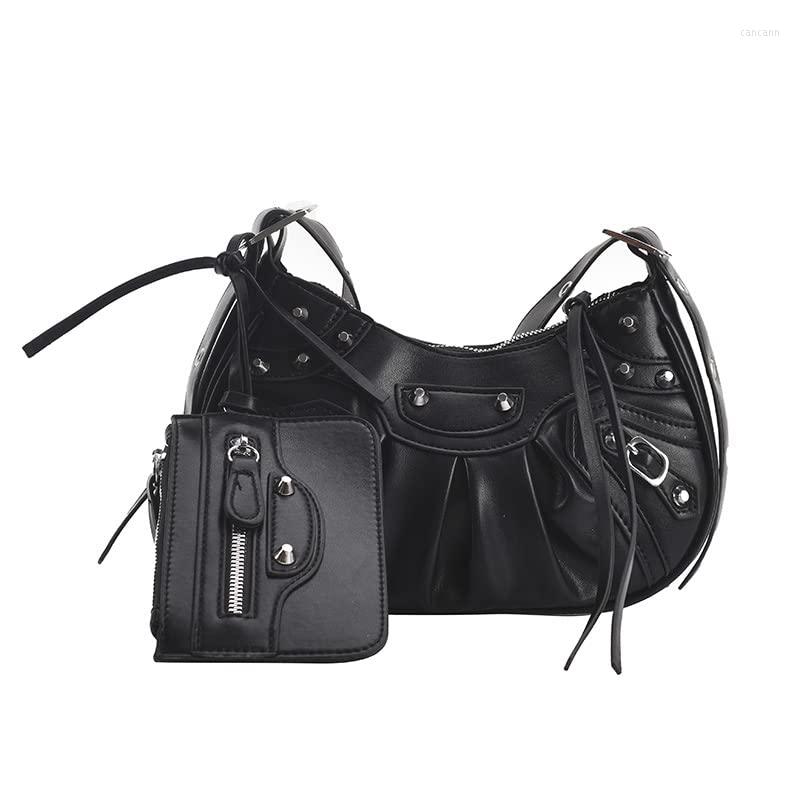 Evening Bags Hobos Woman Punk Style Rivet Satchels Handbags For Women Personality Vintage Fashion Crescent Tassel Crossbody Bag (Black), Green
Evening Bags Hobos Woman Punk Style Rivet Satchels Handbags For Women Personality Vintage Fashion Crescent Tassel Crossbody Bag (Black), Green