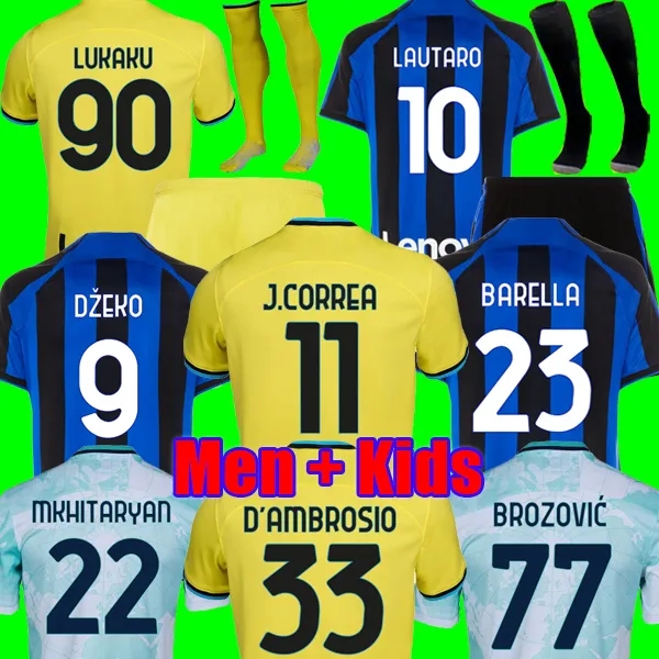 22 23 LUKAKU soccer jerseys Inter DZEKO LAUTARO 2022 2023 BROZOVIC CALHANOGLU ALEXIS J.CORREA BARELLA Milan football shirt uniforms mens Jersey kids kit, 22 23 third adult ucl
22 23 LUKAKU soccer jerseys Inter DZEKO LAUTARO 2022 2023 BROZOVIC CALHANOGLU ALEXIS J.CORREA BARELLA Milan football shirt uniforms mens Jersey kids kit, 22 23 third adult ucl
