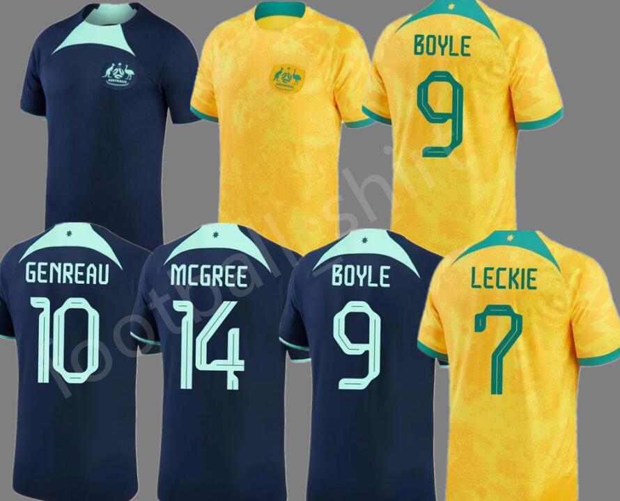 Australia 2022 2023 Soccer Jerseys home away LECKIE MACLAREN HRUSTIC IRVINE MABIL MCGREE 22 23 football shirt MOOY BEHICH DUKE DEGENEK men kids set kits uniform