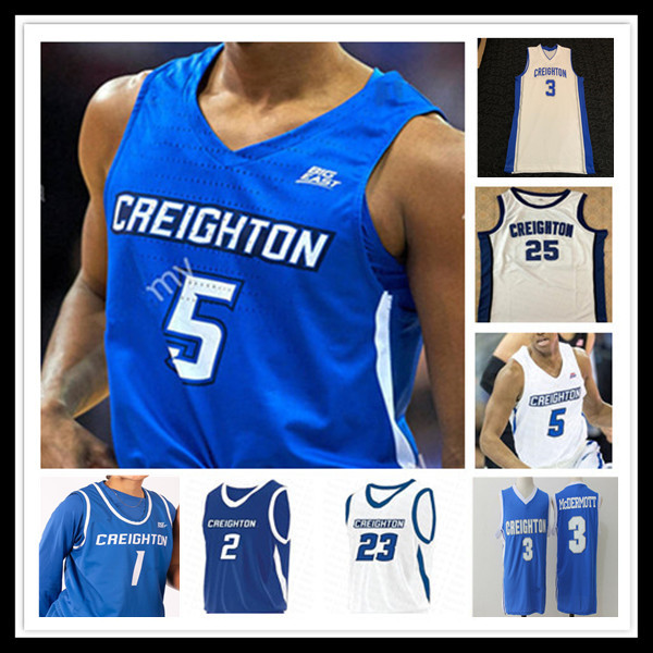 NCAA College Basketball Jersey Creighton Trey Alexander Ryan Kalkbrenner Nembhard Baylor Scheierman Arthur Kaluma Fredrick King Mason Miller McDermott Korver