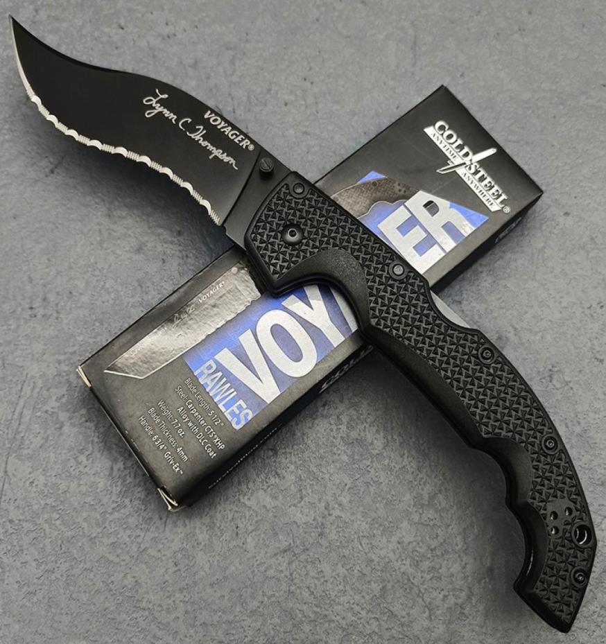 New Cold Steel Voyager Survival Folding Knife Black Serrated Blade Utility Hunting Tactical Pocket Knives Outdoor Camping EDC Mult5675512
New Cold Steel Voyager Survival Folding Knife Black Serrated Blade Utility Hunting Tactical Pocket Knives Outdoor Camping EDC Mult5675512
