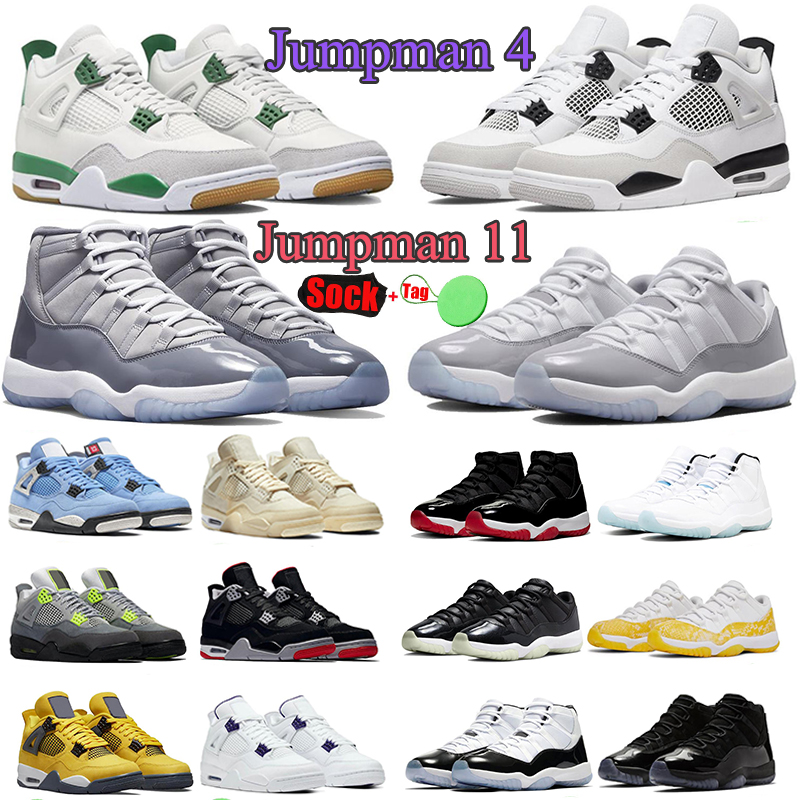 Designer jumpman 4s basketballs shoes 11 4 Cement Grey j4 mens womens dunks low 11s Cherry sneakers Pine Green Military Black Cats casual trainers luxury colorful, #20 lightning
Designer jumpman 4s basketballs shoes 11 4 Cement Grey j4 mens womens dunks low 11s Cherry sneakers Pine Green Military Black Cats casual trainers luxury colorful, #20 lightning