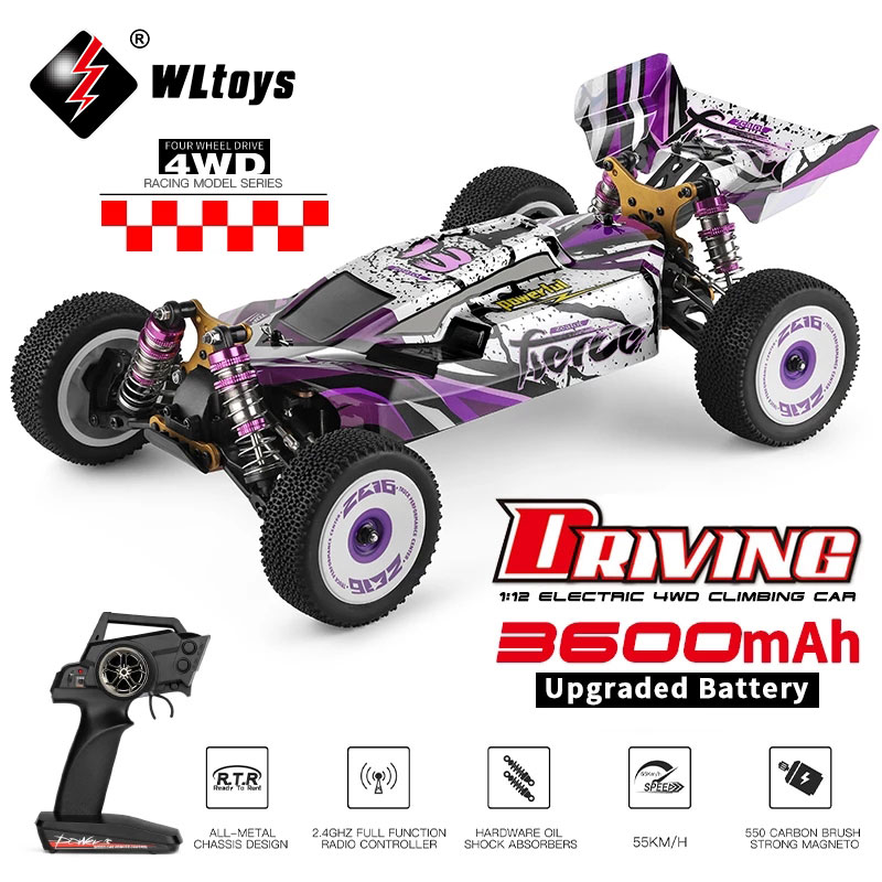 WLtoys 124018 124019 2.4G Racing RC Car 55KM/H 4WD Electric High Speed Off-Road Drift Remote Control Car Toys for Children Gift
WLtoys 124018 124019 2.4G Racing RC Car 55KM/H 4WD Electric High Speed Off-Road Drift Remote Control Car Toys for Children Gift