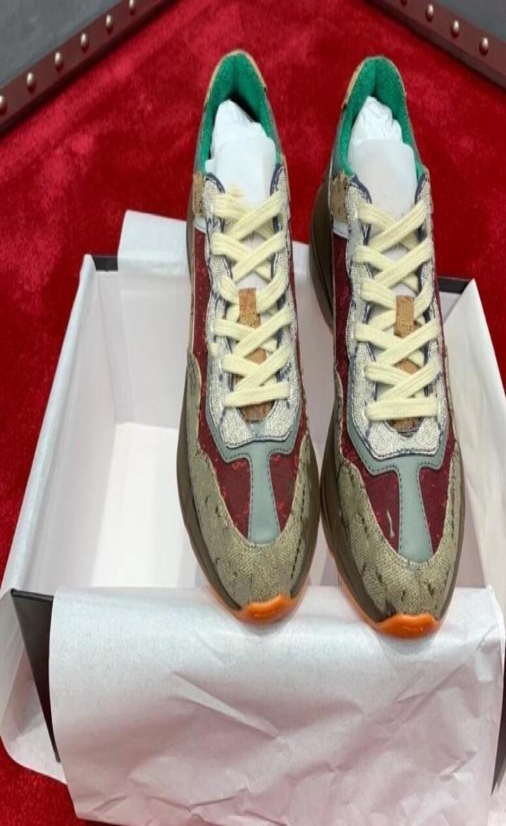 Classics leather sneaker Luxurys Designers Shoes with Strawberry wave mouth Tiger Web print Vintage Trainer Casual shoes