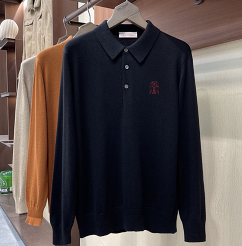 Mens Polos Shirt Brunello Autumn and Winter Leisure Long Sleeve Turtleneck Cucinelli, Orange
Mens Polos Shirt Brunello Autumn and Winter Leisure Long Sleeve Turtleneck Cucinelli, Orange